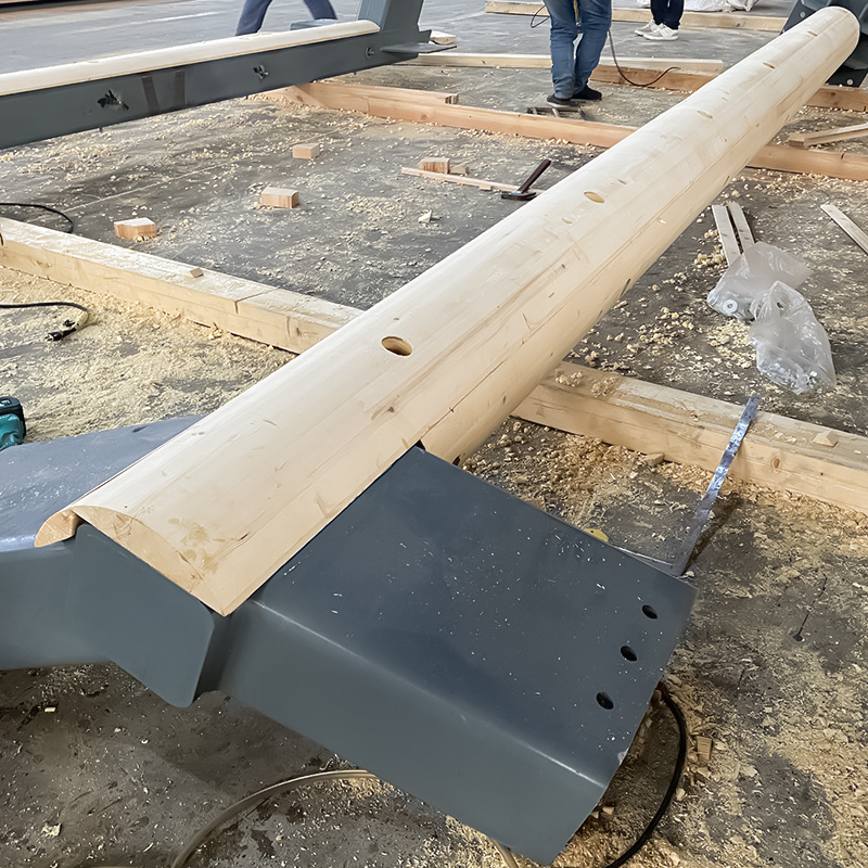 Coloană rotundă de pin Glulam Coloană rotundă de pin Glulam