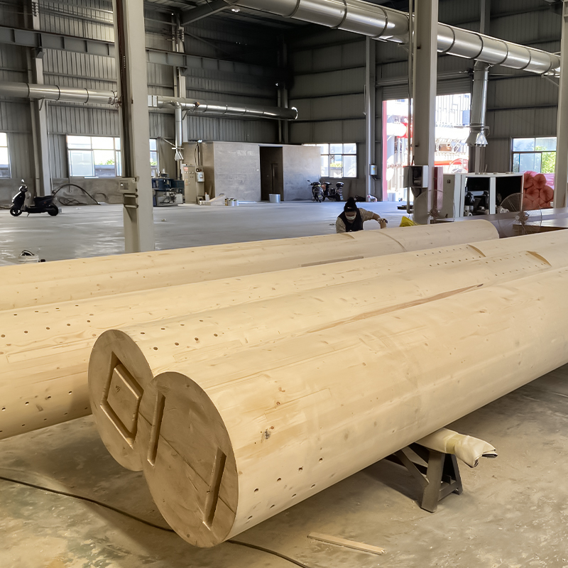 Coloană rotundă de molid Glulam Coloană rotundă de molid Glulam