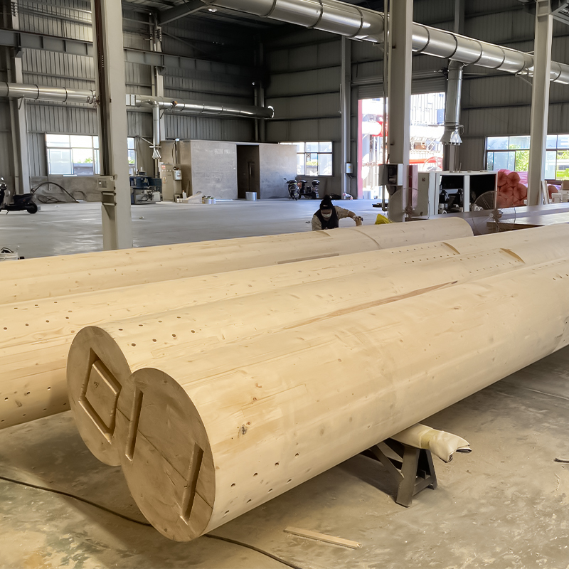 Coloană rotundă de pin Glulam Coloană rotundă de pin Glulam