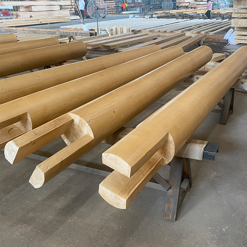 Coloană rotundă de molid Glulam Coloană rotundă de molid Glulam